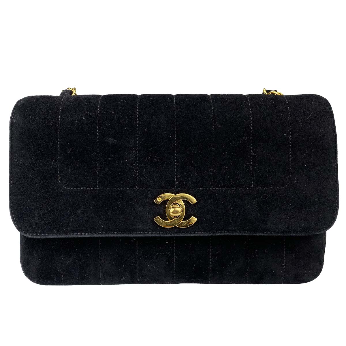 シャネル マドモアゼル ベロア ブラック ショルダーバッグ