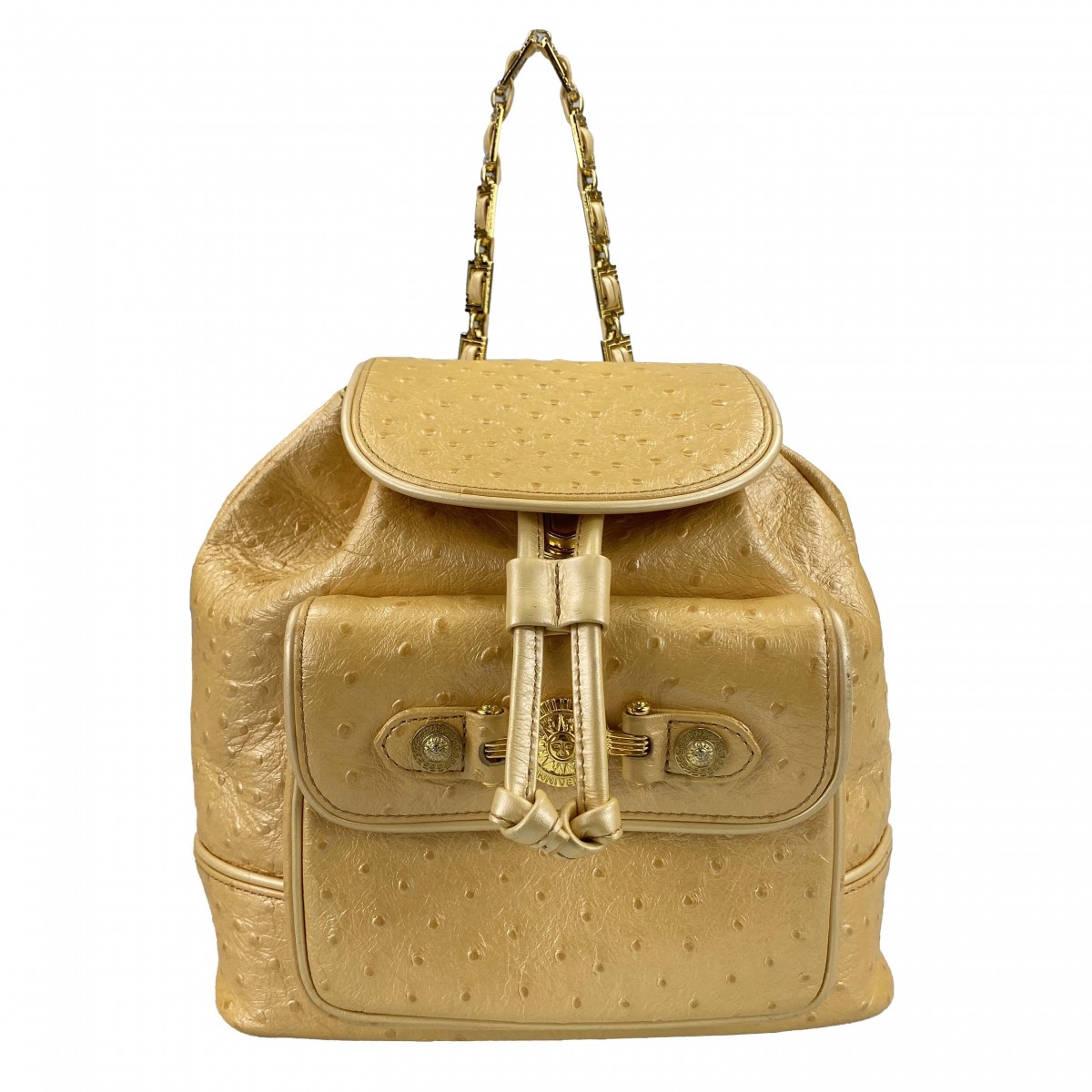 ジャンニ・ヴェルサーチェ オーストリッチ型押し リュック