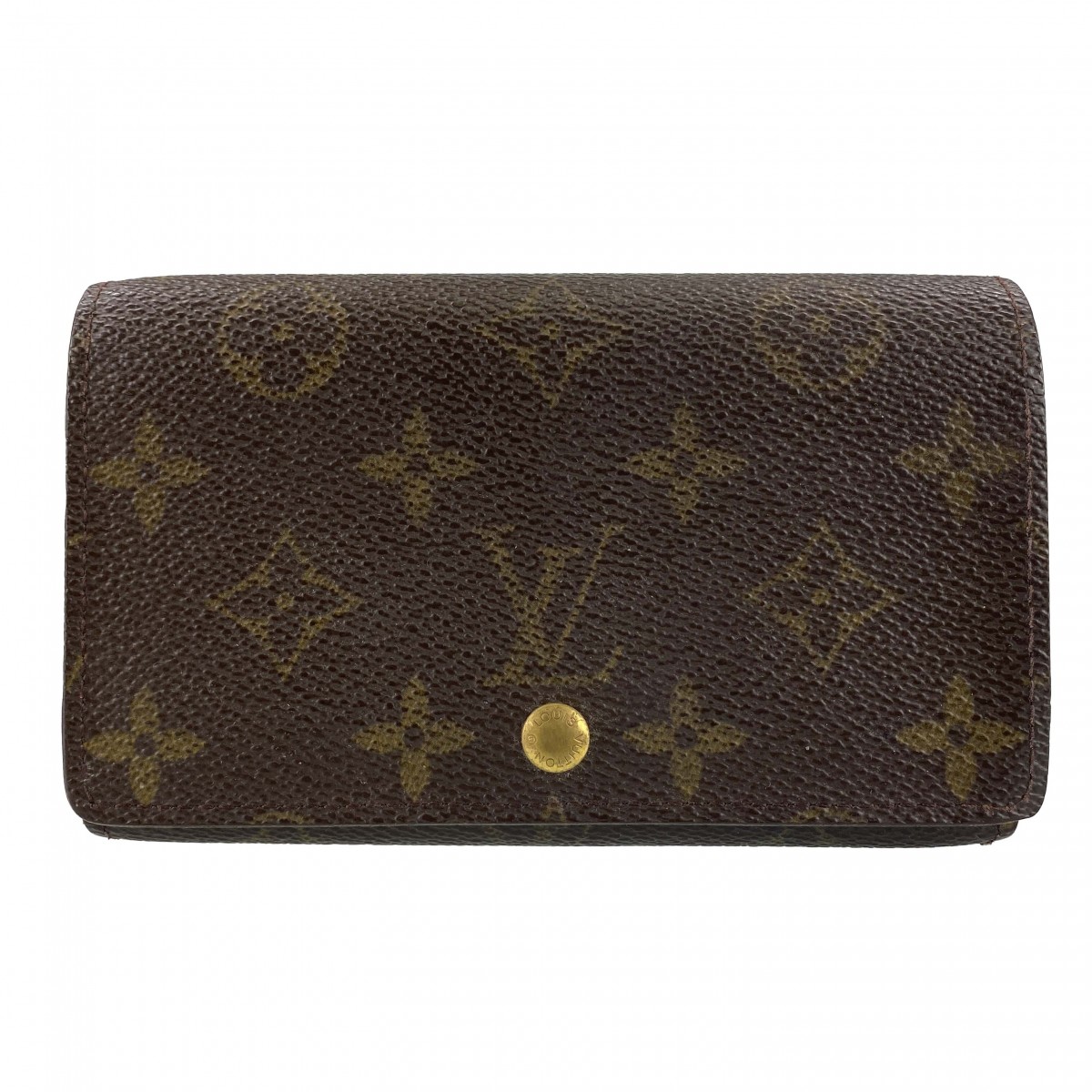 ルイ・ヴィトン モノグラム ポルトモネ ビエ トレゾール ブラウン 財布