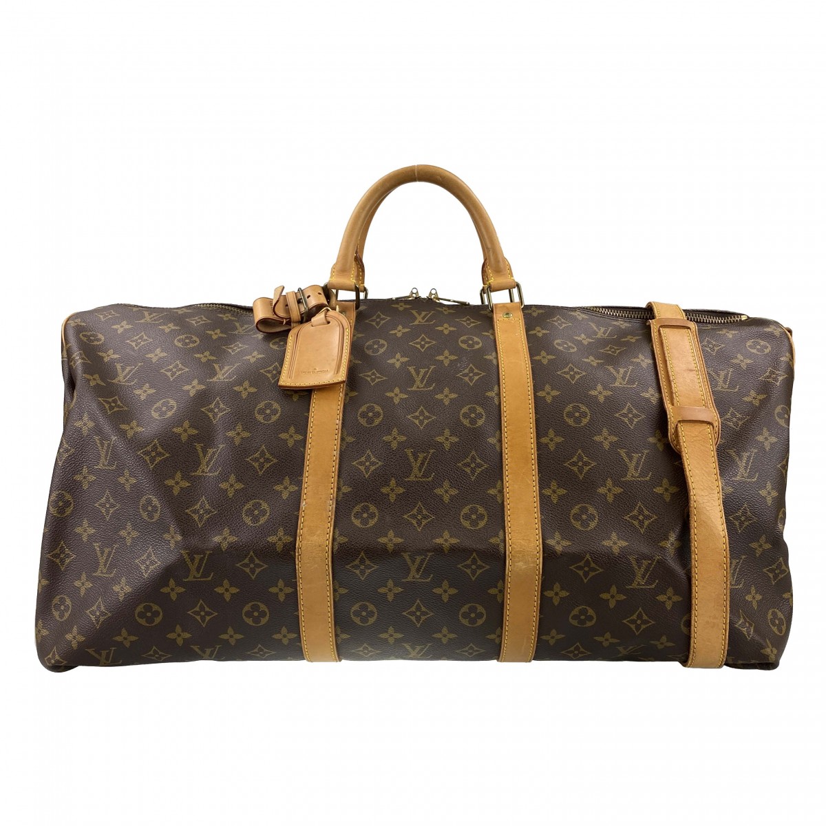 ルイ・ヴィトン モノグラム キーポル バンドリエール60 ブラウン ボストンバッグ