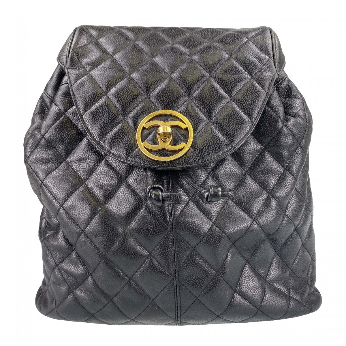 シャネル マトラッセ キャビアスキン ブラック リュック