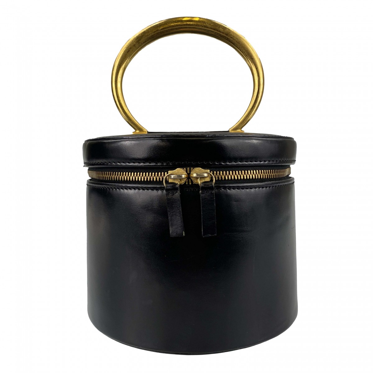 セリーヌ メタルラウンドハンドル バニティ ハンドバッグ