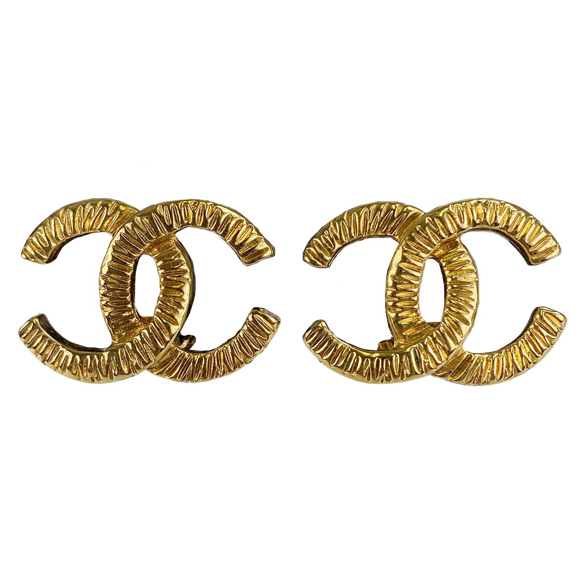 シャネル ゴールドメッキ CCロゴ ゴールド イヤリング