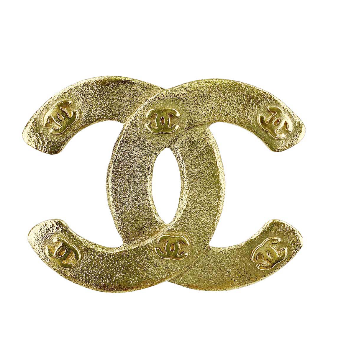 シャネル ゴールドメッキ CCロゴ ゴールド ブローチ