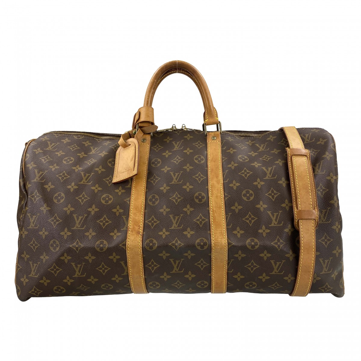 ルイ・ヴィトン モノグラム キーポル バンドリエール 55  ブラウン ボストンバッグ