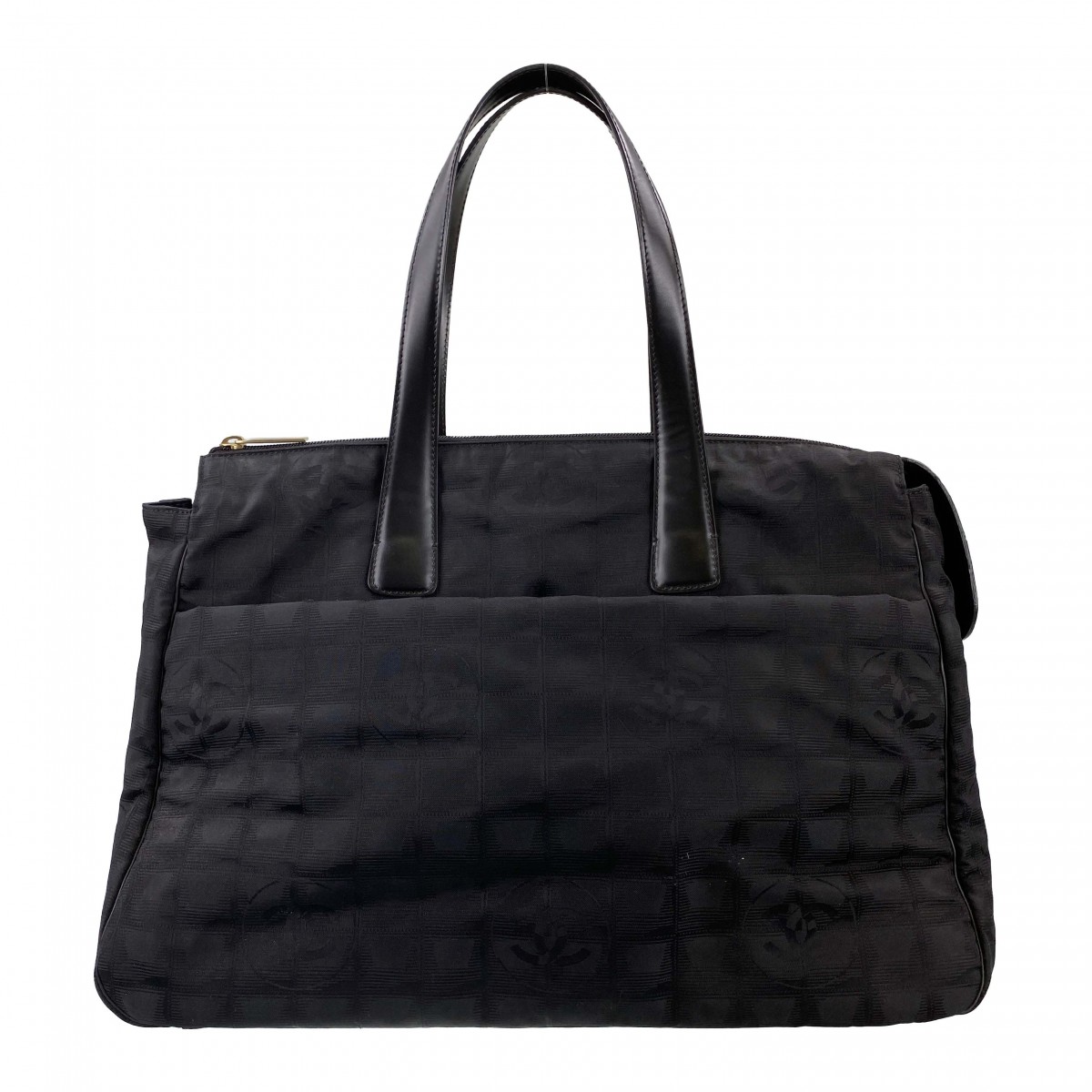 シャネル ニュートラベルライン ナイロンジャガード ブラック ショルダーバッグ