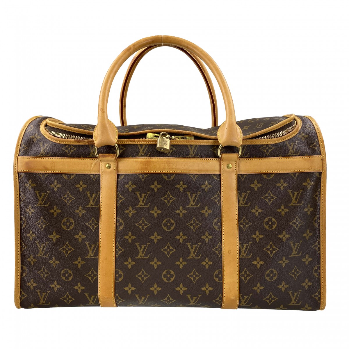 ルイ・ヴィトン モノグラム サック シヤン50 ブラウン ペット用キャリーバッグ