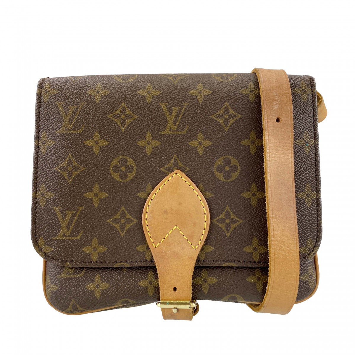 ルイ・ヴィトン モノグラム カルトシエールMM ブラウン ショルダーバッグ