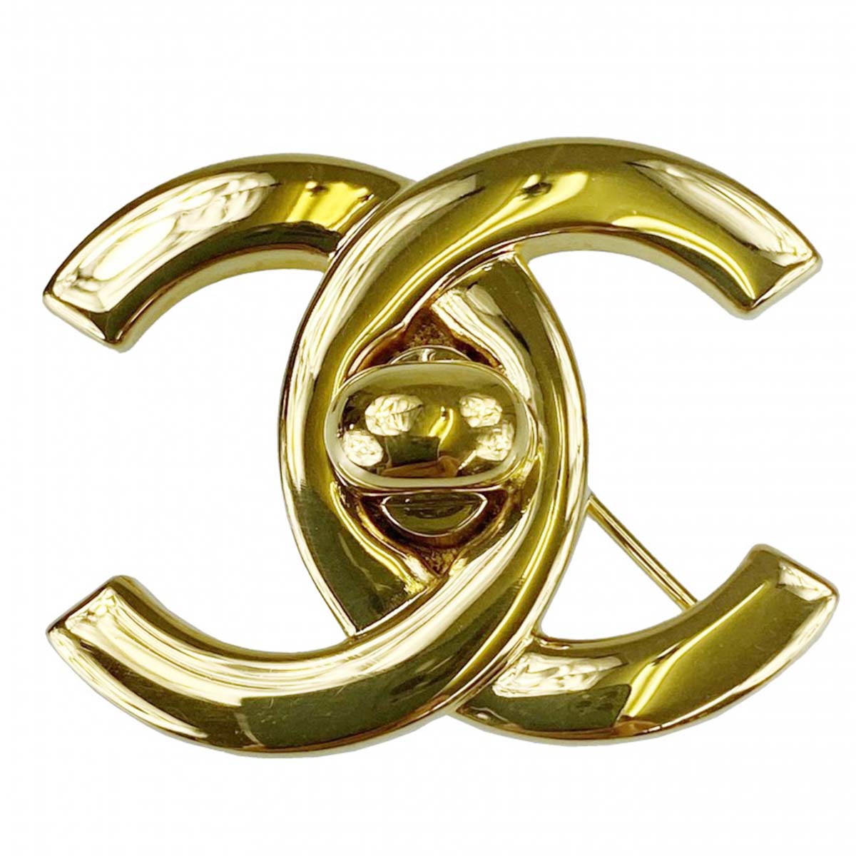 シャネル ゴールドメッキ CCロゴ ゴールド ブローチ