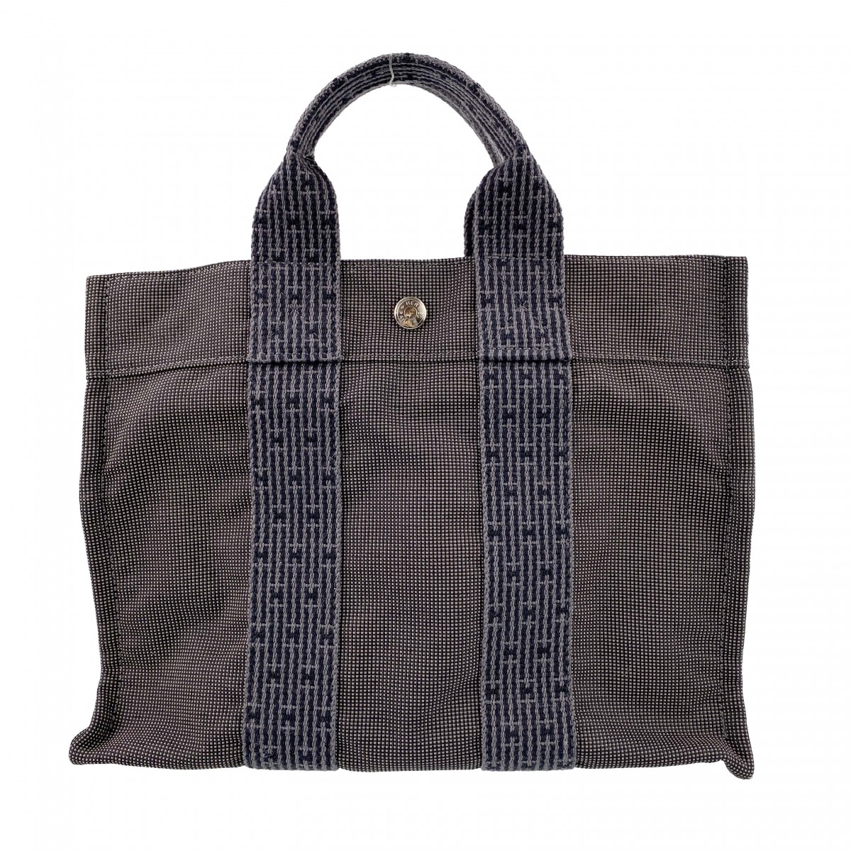 エルメス エールライン PM キャンバス グレー トートバッグ 