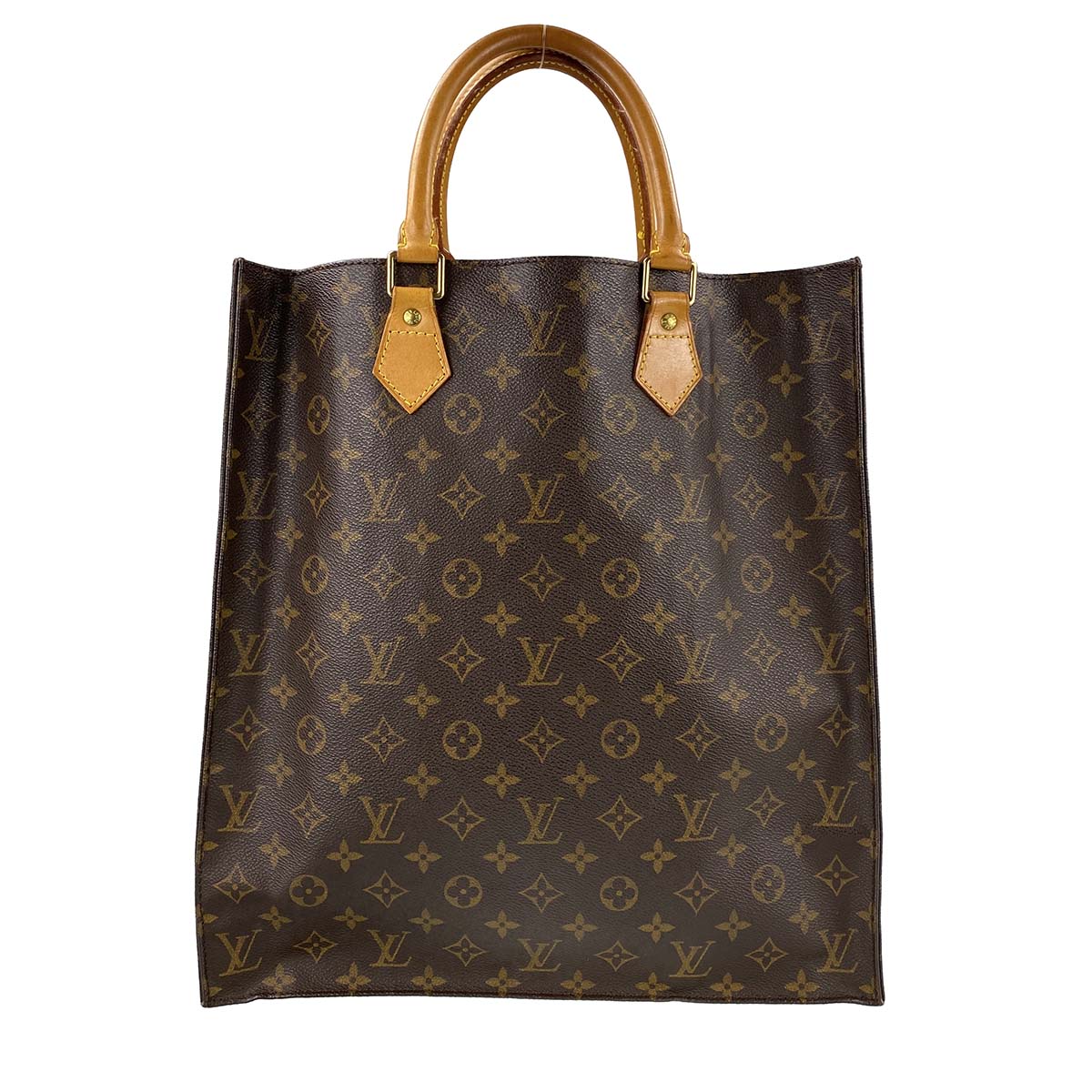 ルイ・ヴィトン モノグラム サックプラ ブラウン トートバッグ