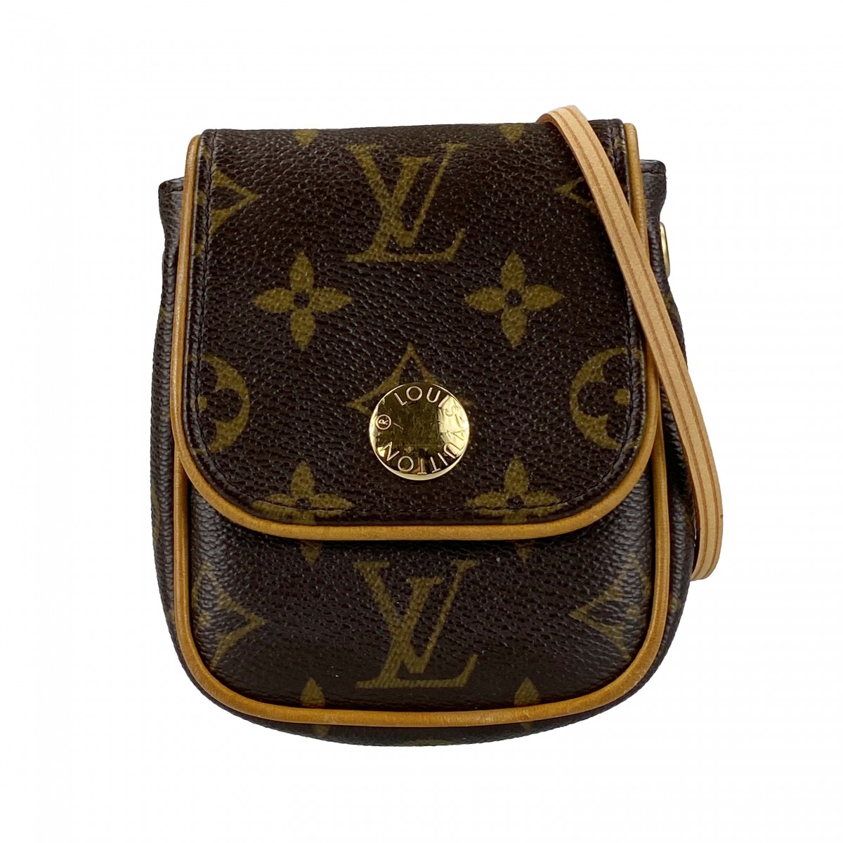 ルイ・ヴィトン モノグラム ポシェット カンクーン ブラウン ショルダーバッグ