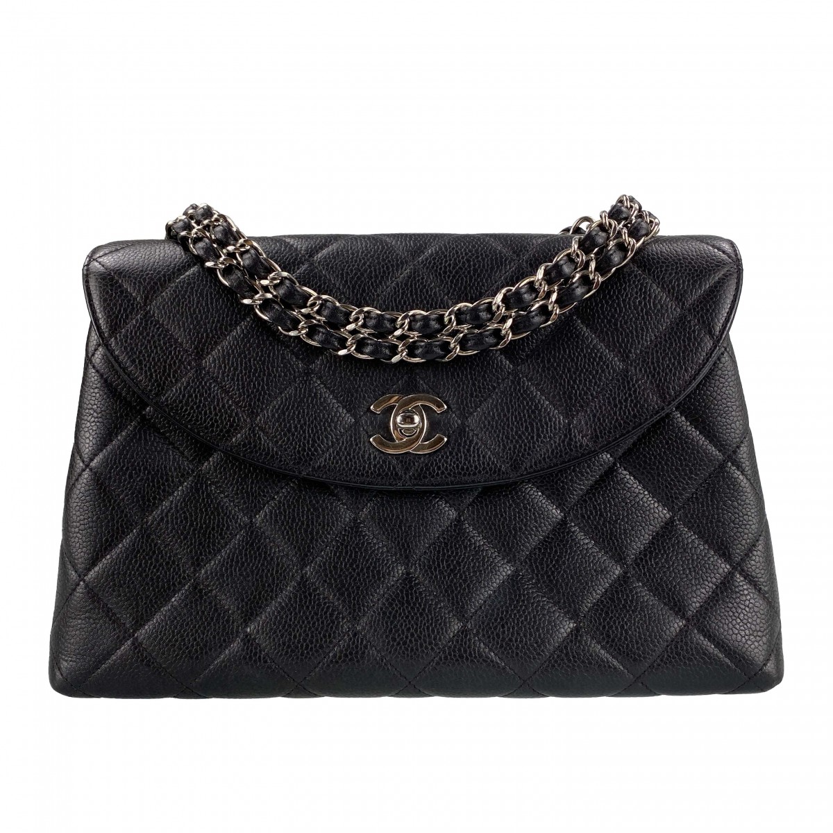 シャネル マトラッセ キャビアスキン ブラック ショルダーバッグ