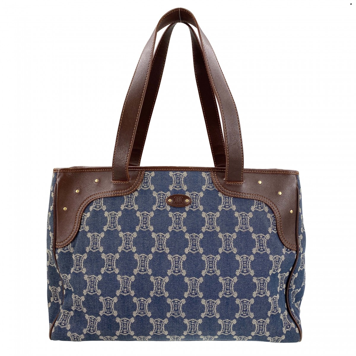 セリーヌ パリマカダム デニム トートバッグ