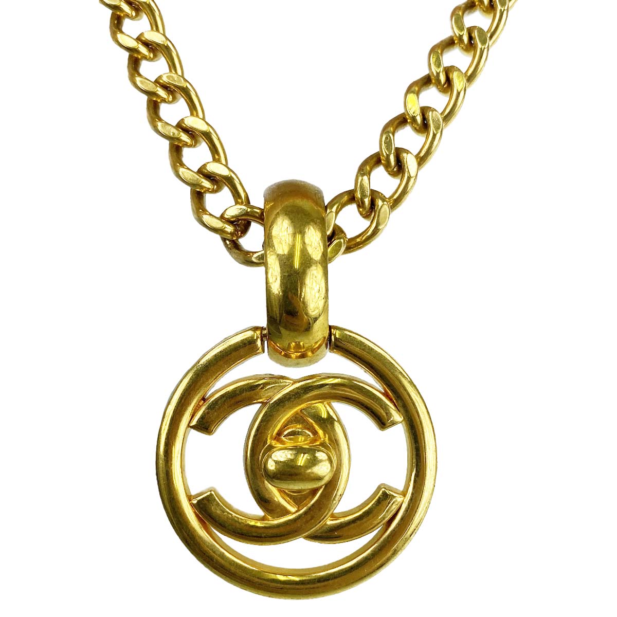 シャネル ゴールドメッキ CCロゴ ゴールド ネックレス