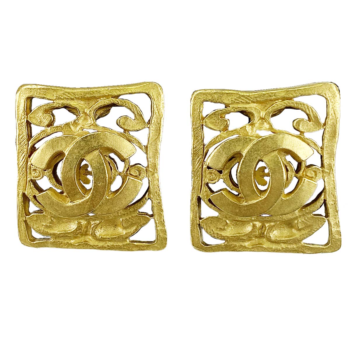 シャネル ゴールドメッキ CCロゴ ゴールド イヤリング