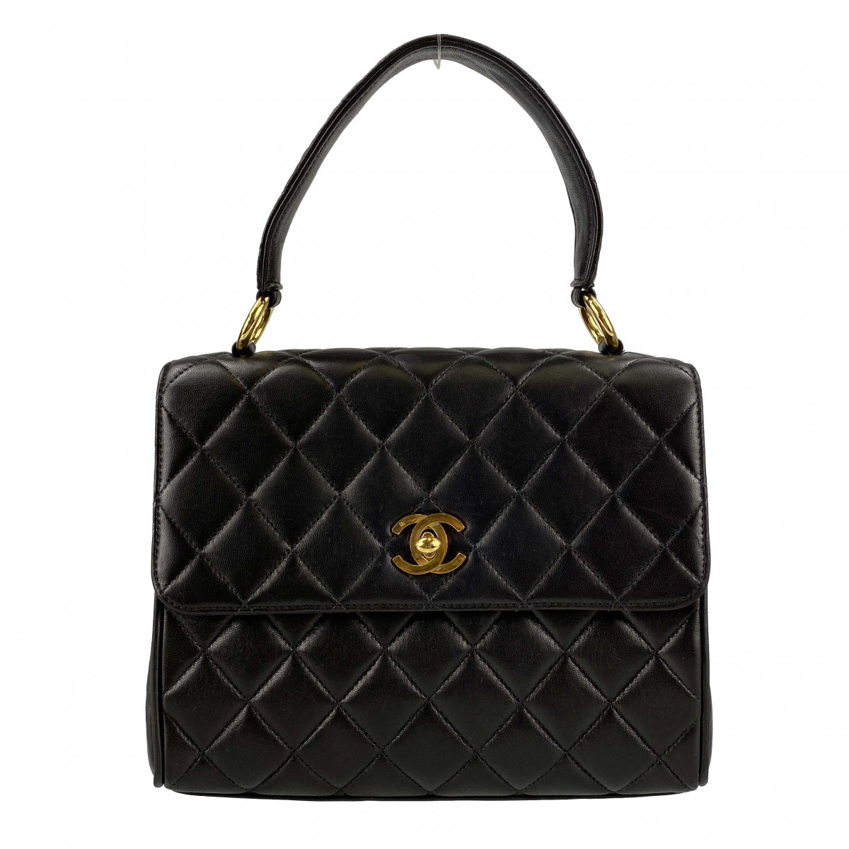 シャネル マトラッセ ラムスキン ブラック ハンドバッグ