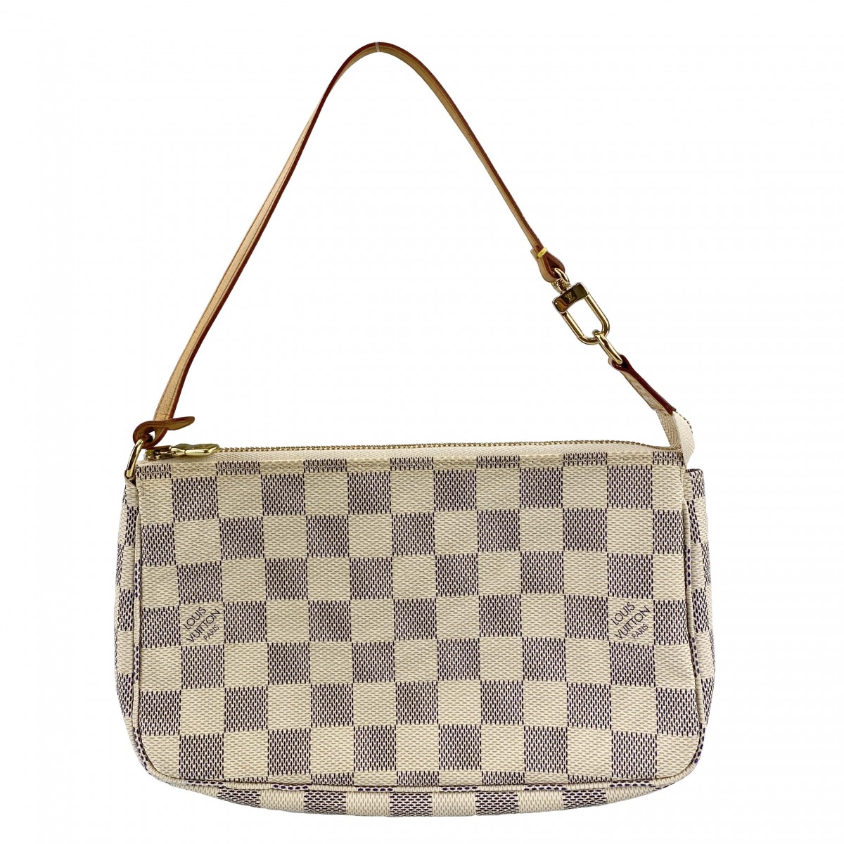 ルイ・ヴィトン ダミエ アズール ポシェット アクセソワ―ル ホワイト ポーチ