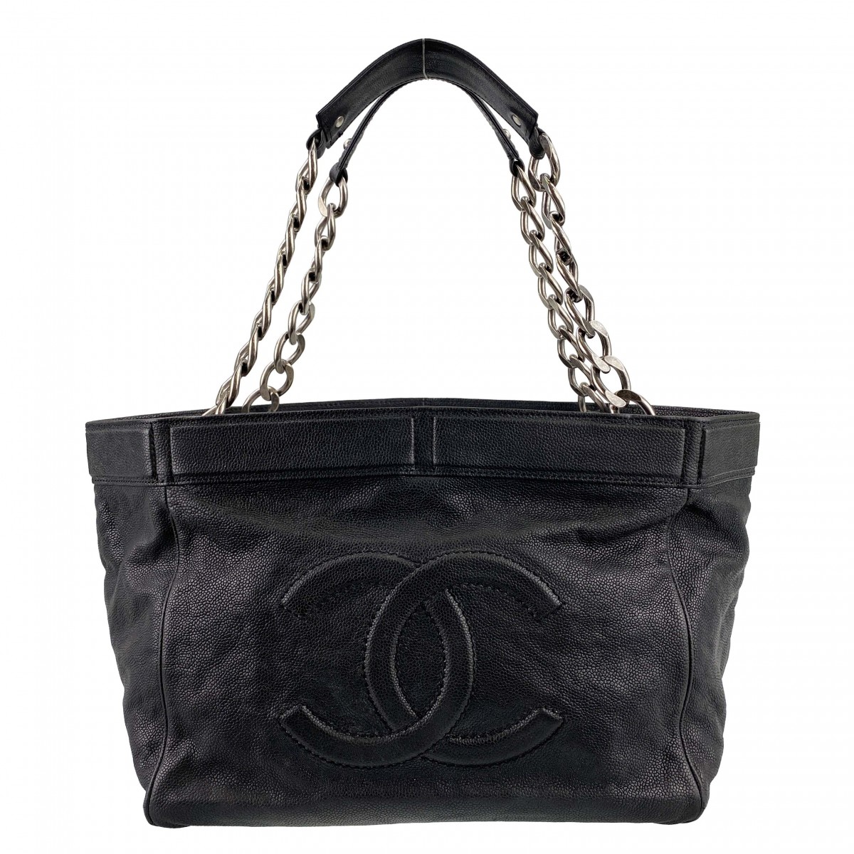 シャネル キャビアスキン ブラック ショルダーバッグ