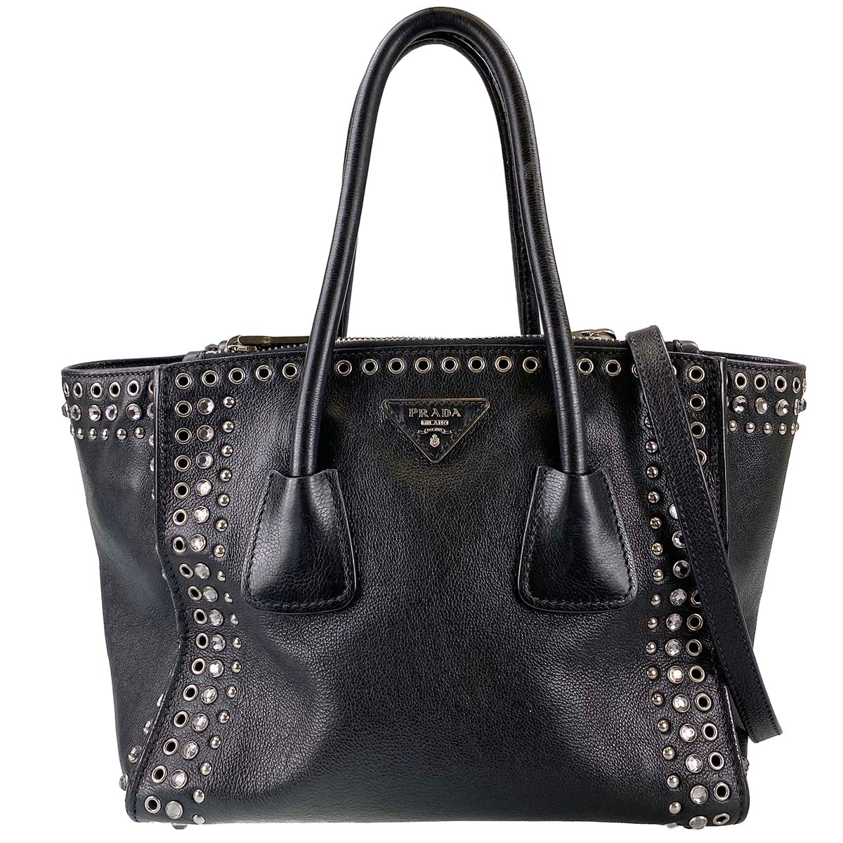 プラダ グレースカーフ スタッズ 2WAY トートバッグ