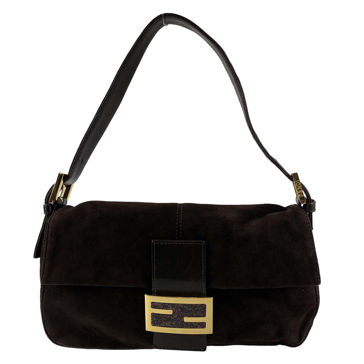 フェンディ マンマバゲット スエード ショルダーバッグ