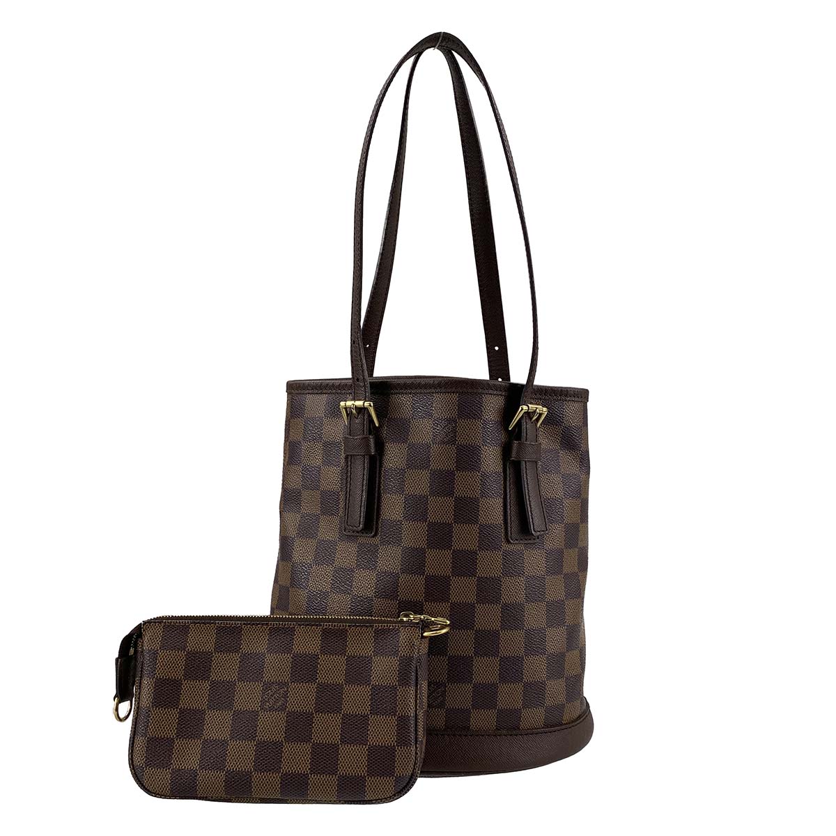 ルイ・ヴィトン ダミエ エベヌ マレ バケット ブラウン トートバッグ