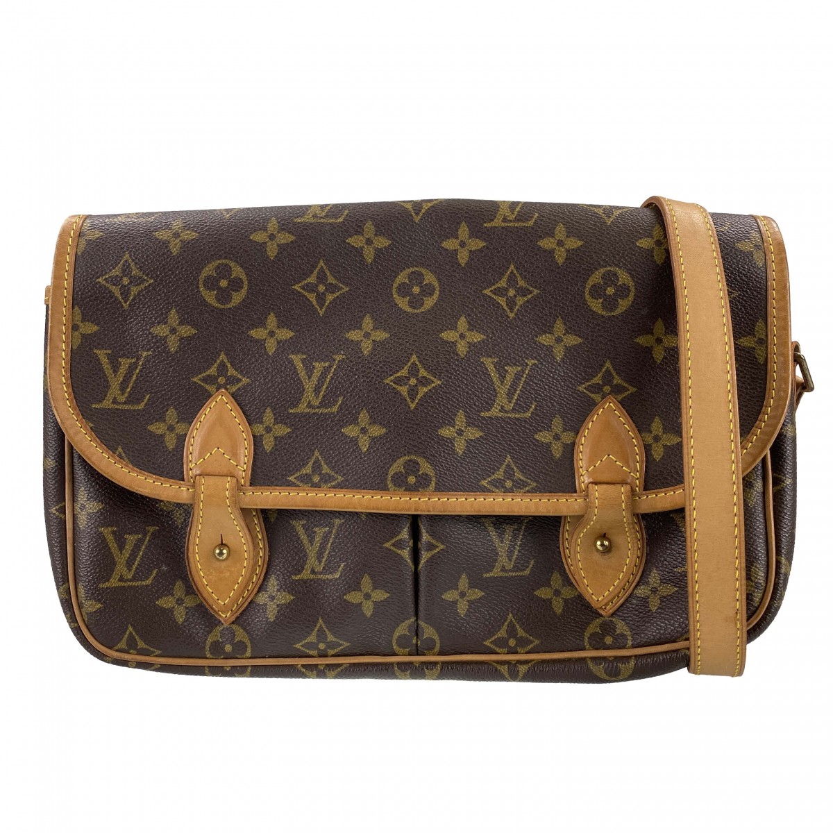 ルイ・ヴィトン モノグラム ジベシエールMM ブラウン ショルダーバッグ