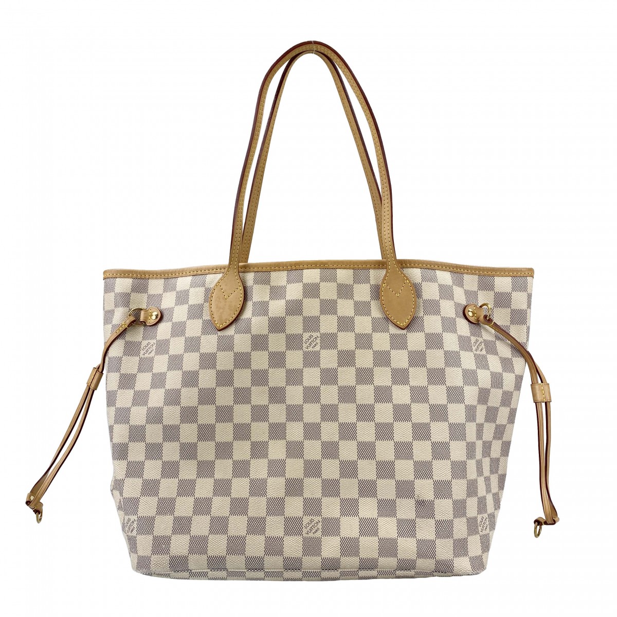 ルイ・ヴィトン ダミエ アズール ネヴァーフルMM ホワイト トートバッグ