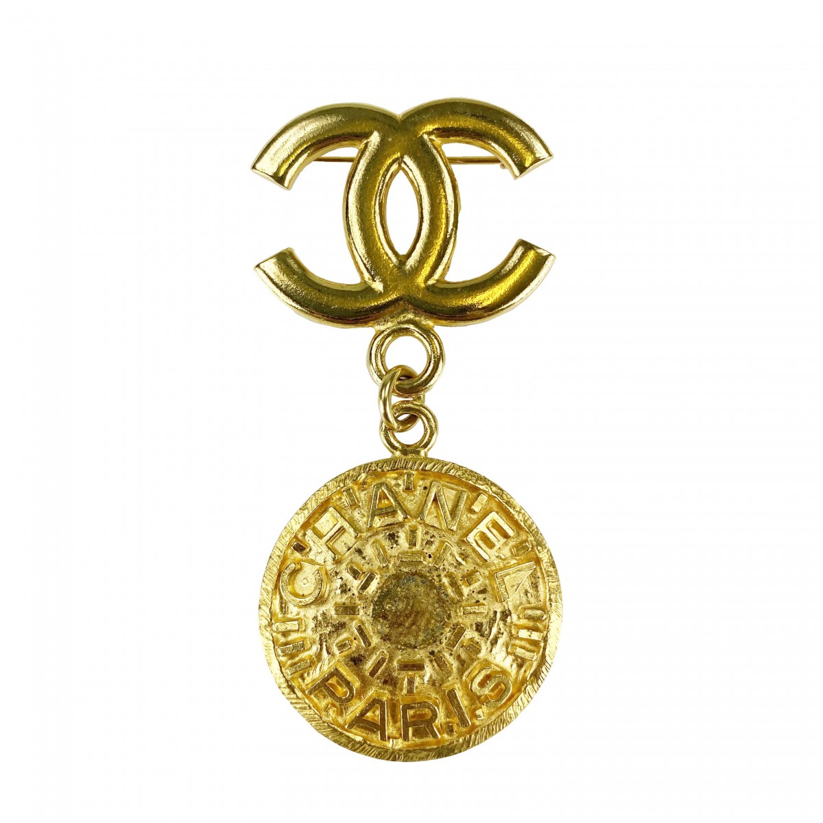シャネル ゴールドメッキ CCロゴ ゴールド ブローチ