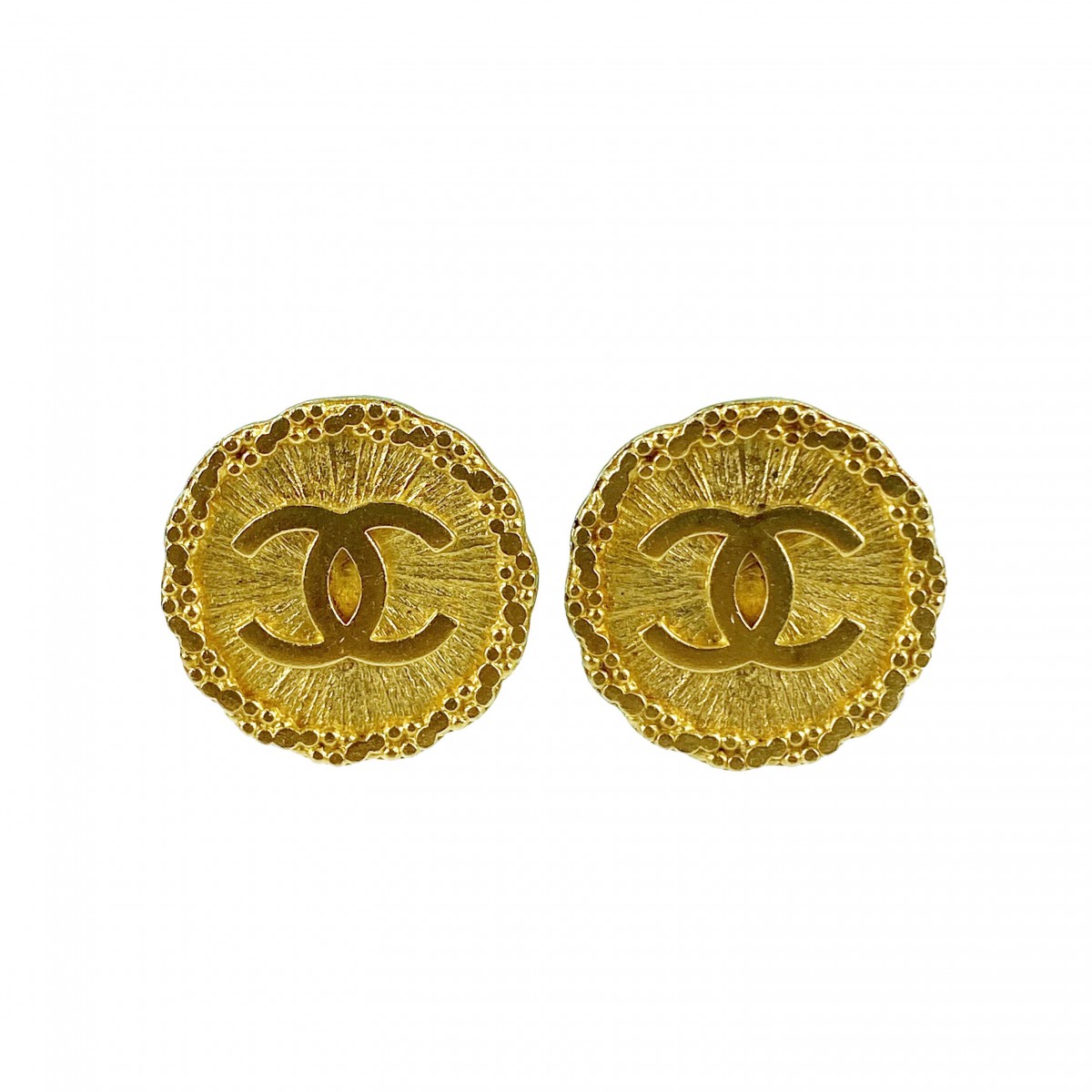 シャネル ゴールドメッキ CCロゴ ゴールド イヤリング