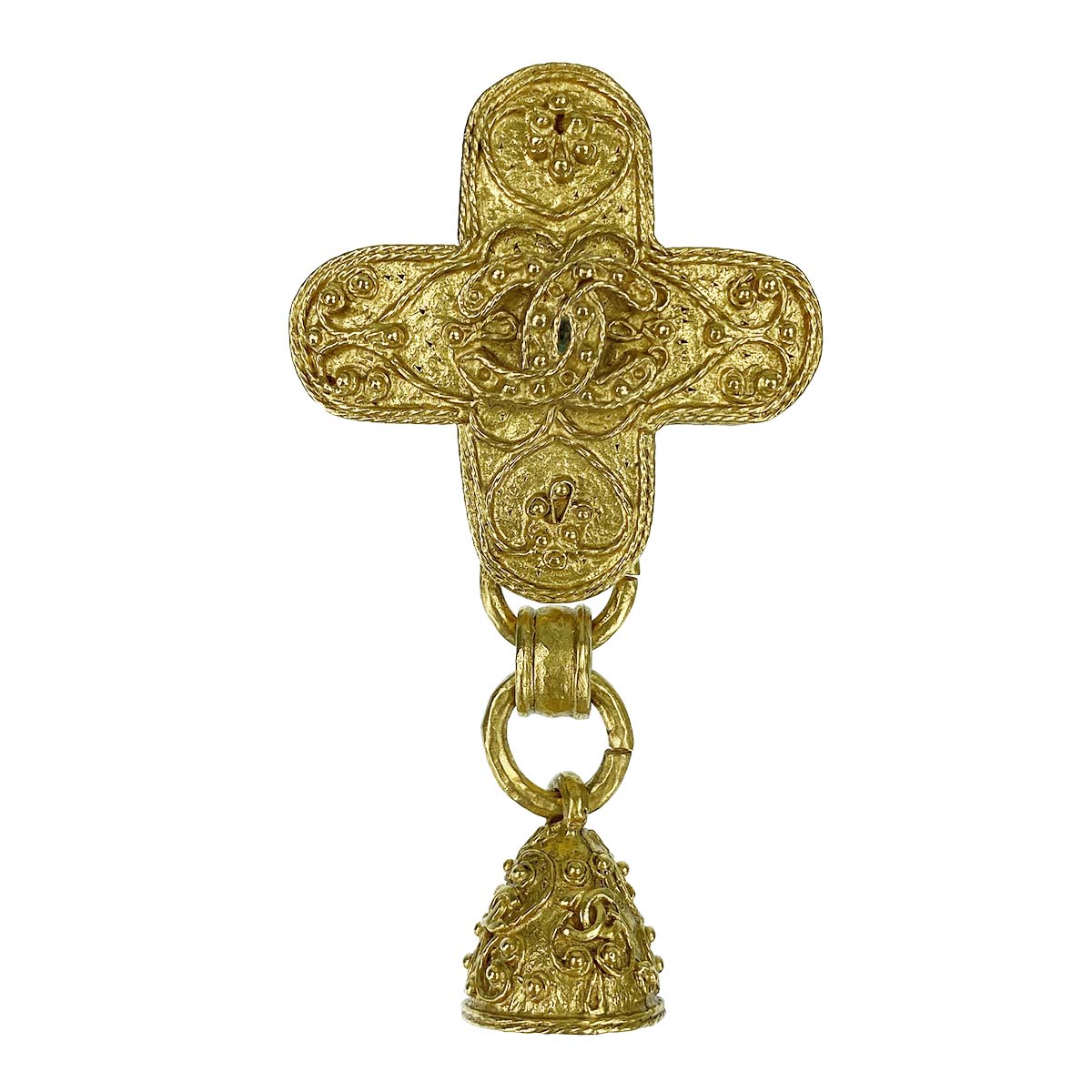 シャネル ゴールドメッキ CCロゴ ゴールド ブローチ