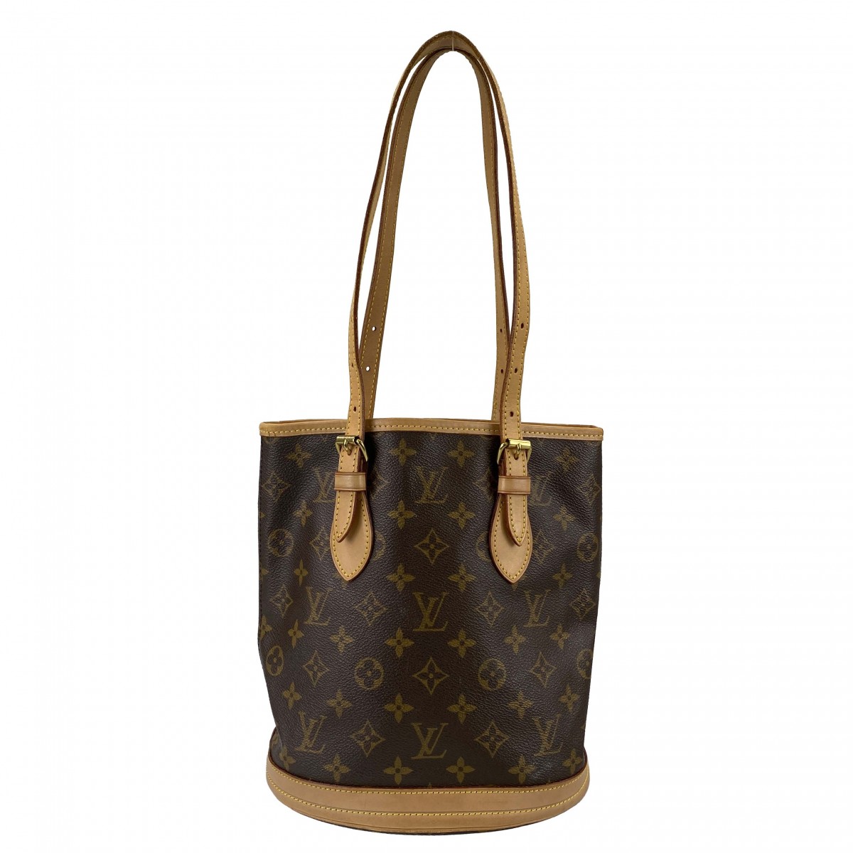 ルイ・ヴィトン モノグラム バケットPM ブラウン ショルダーバッグ