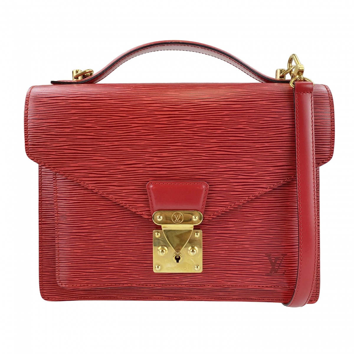 ルイ・ヴィトン エピ モンソー カスティリアンレッド 2WAY ハンドバッグ