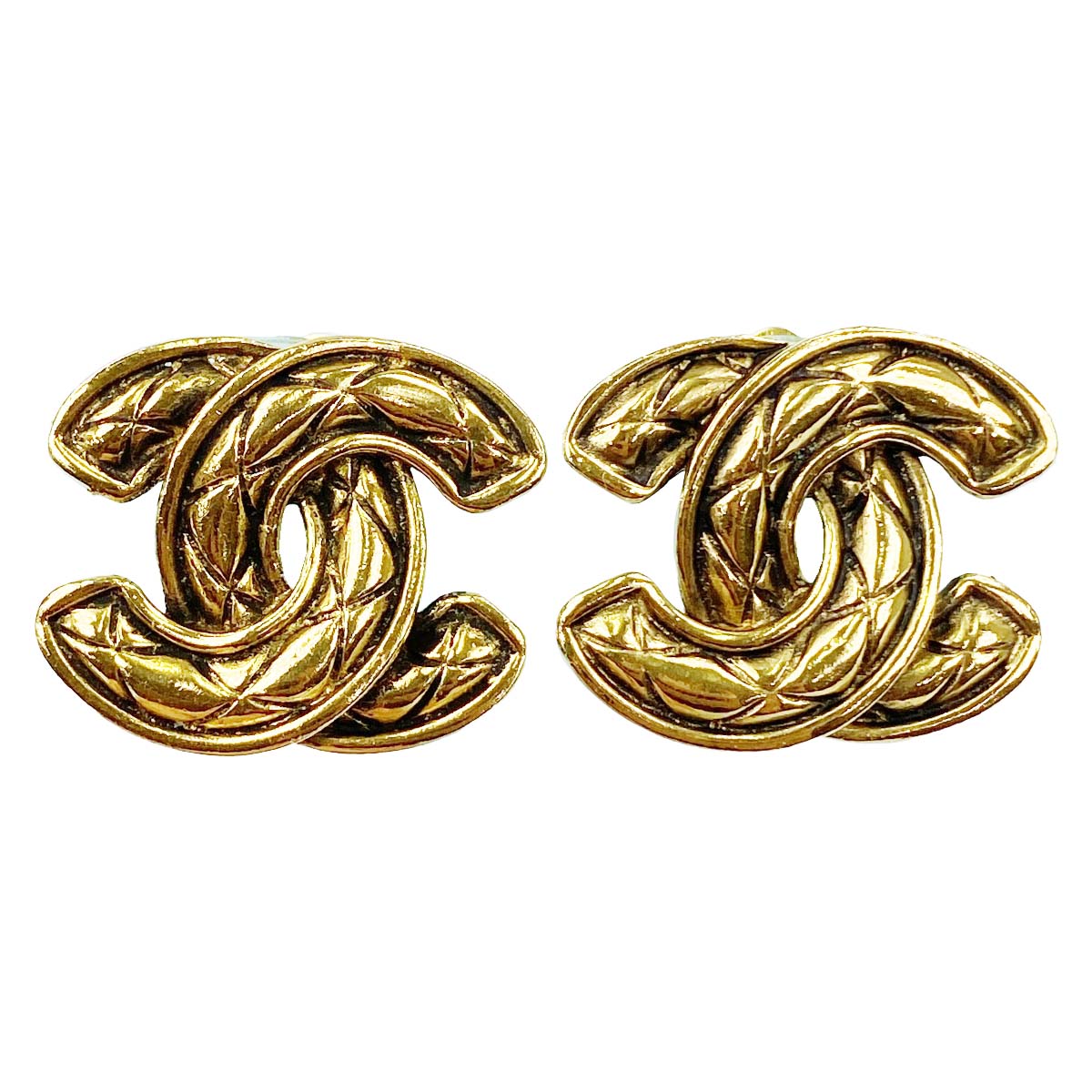 シャネル ゴールドメッキ CCロゴ ゴールド イヤリング