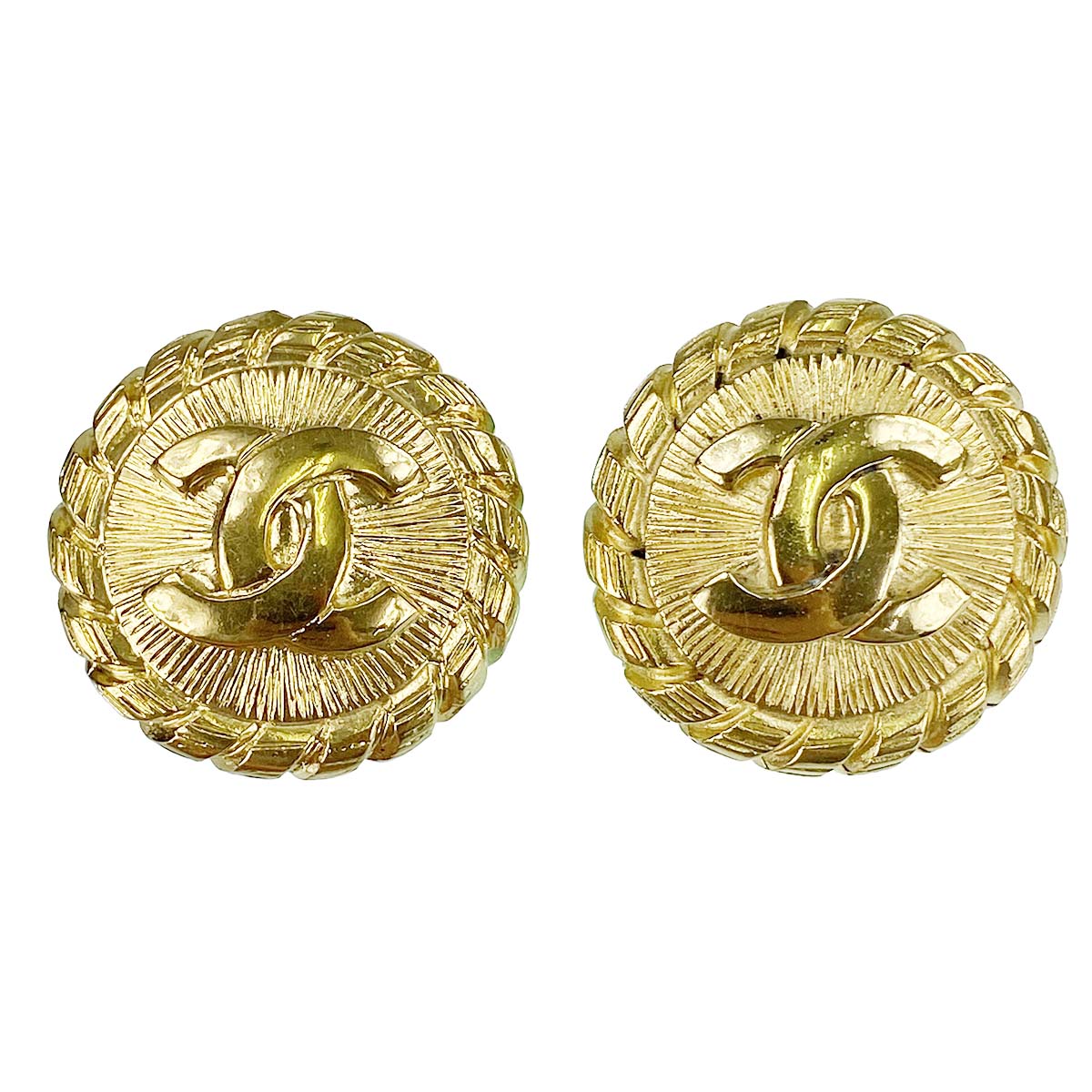 シャネル ゴールドメッキ CCロゴ ゴールド イヤリング