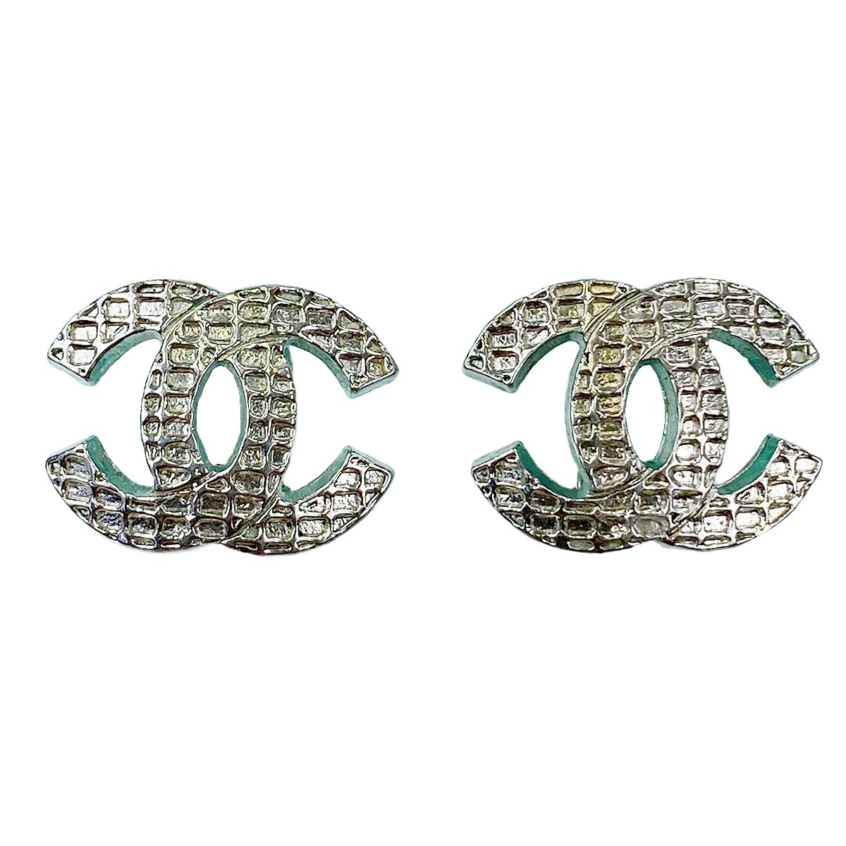 シャネル シルバー CCロゴ シルバー イヤリング