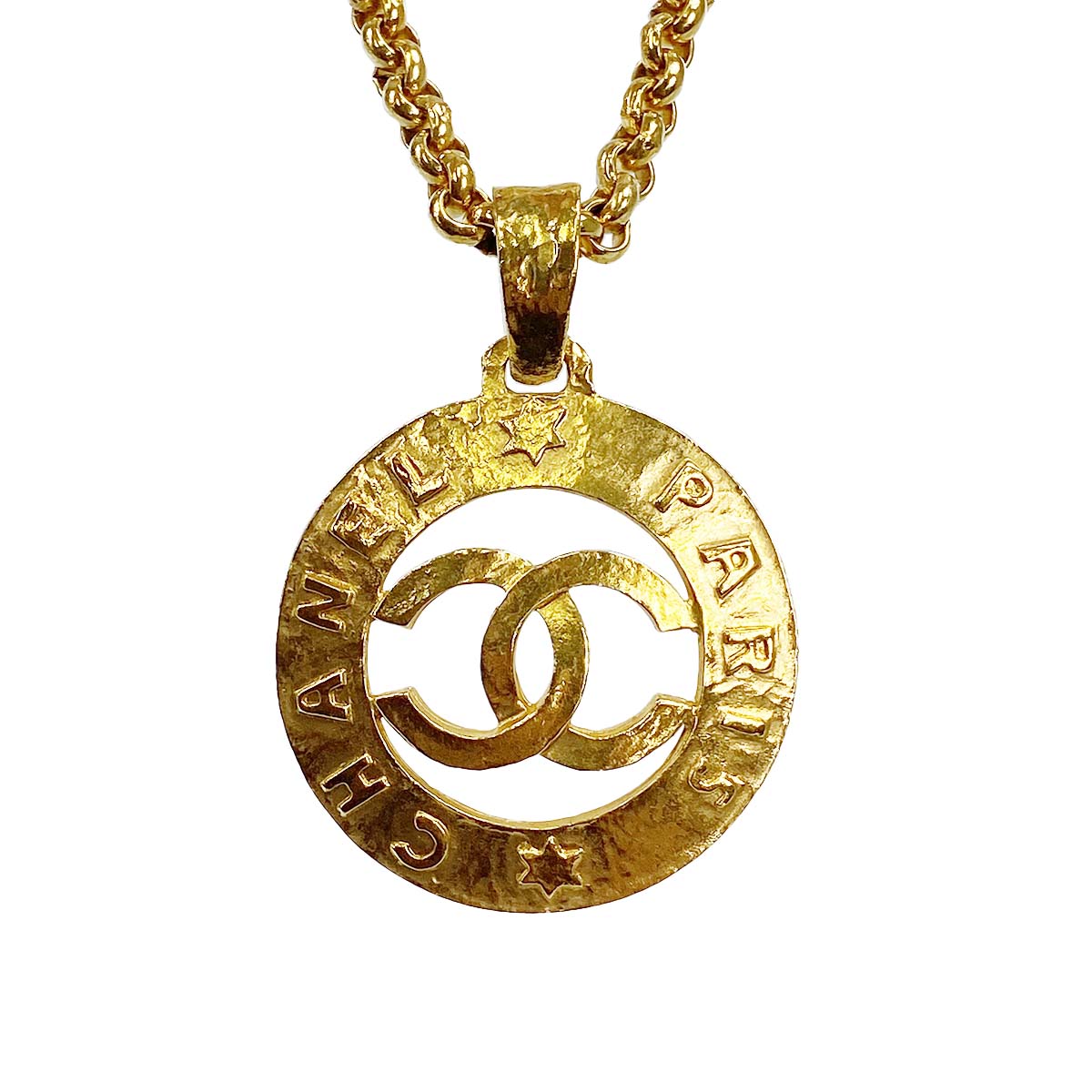 シャネル ゴールドメッキ CCロゴ ゴールド ネックレス