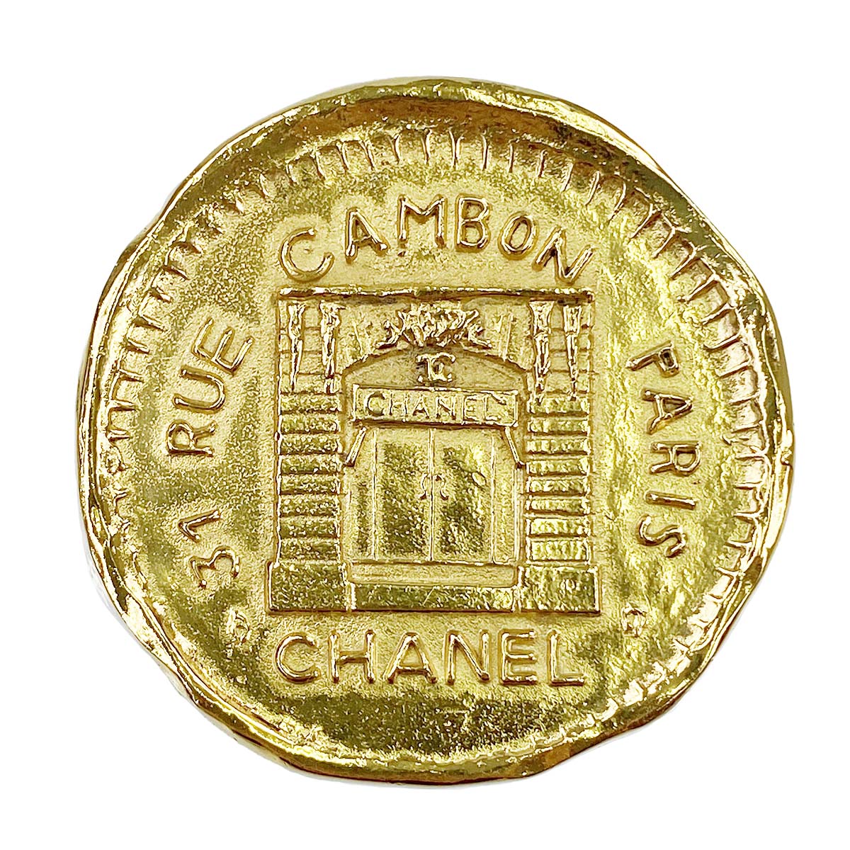 シャネル ゴールドメッキ カンボン ゴールド ブローチ