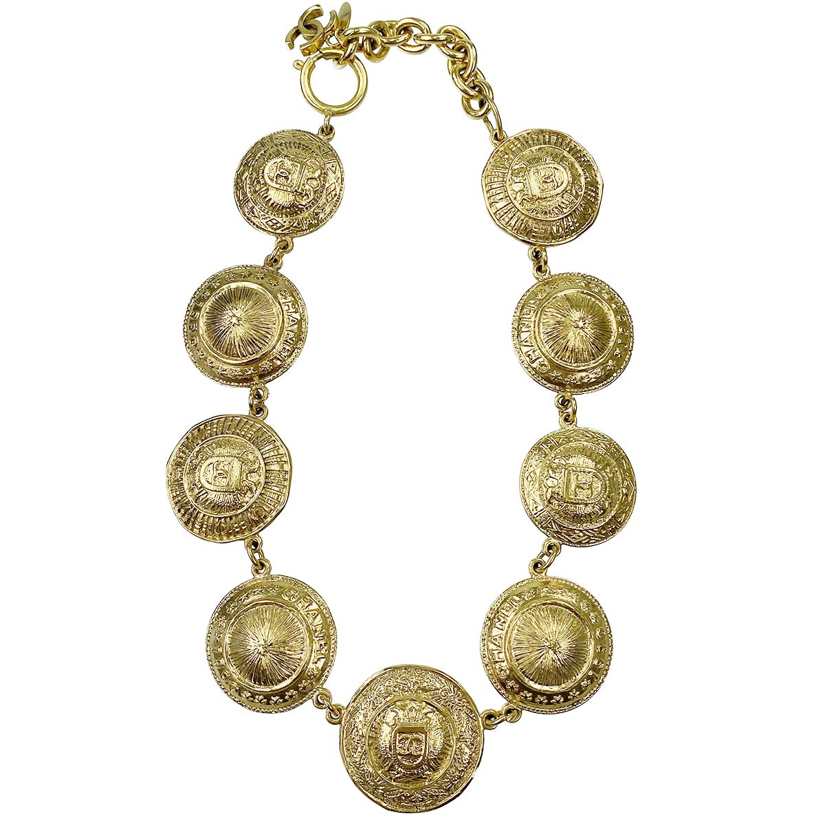 シャネル ゴールドメッキ コイン ゴールド ネックレス