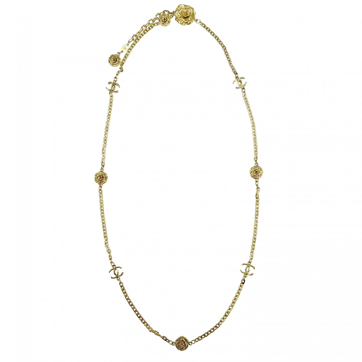 シャネル ゴールドメッキ CCロゴ ゴールド ネックレス