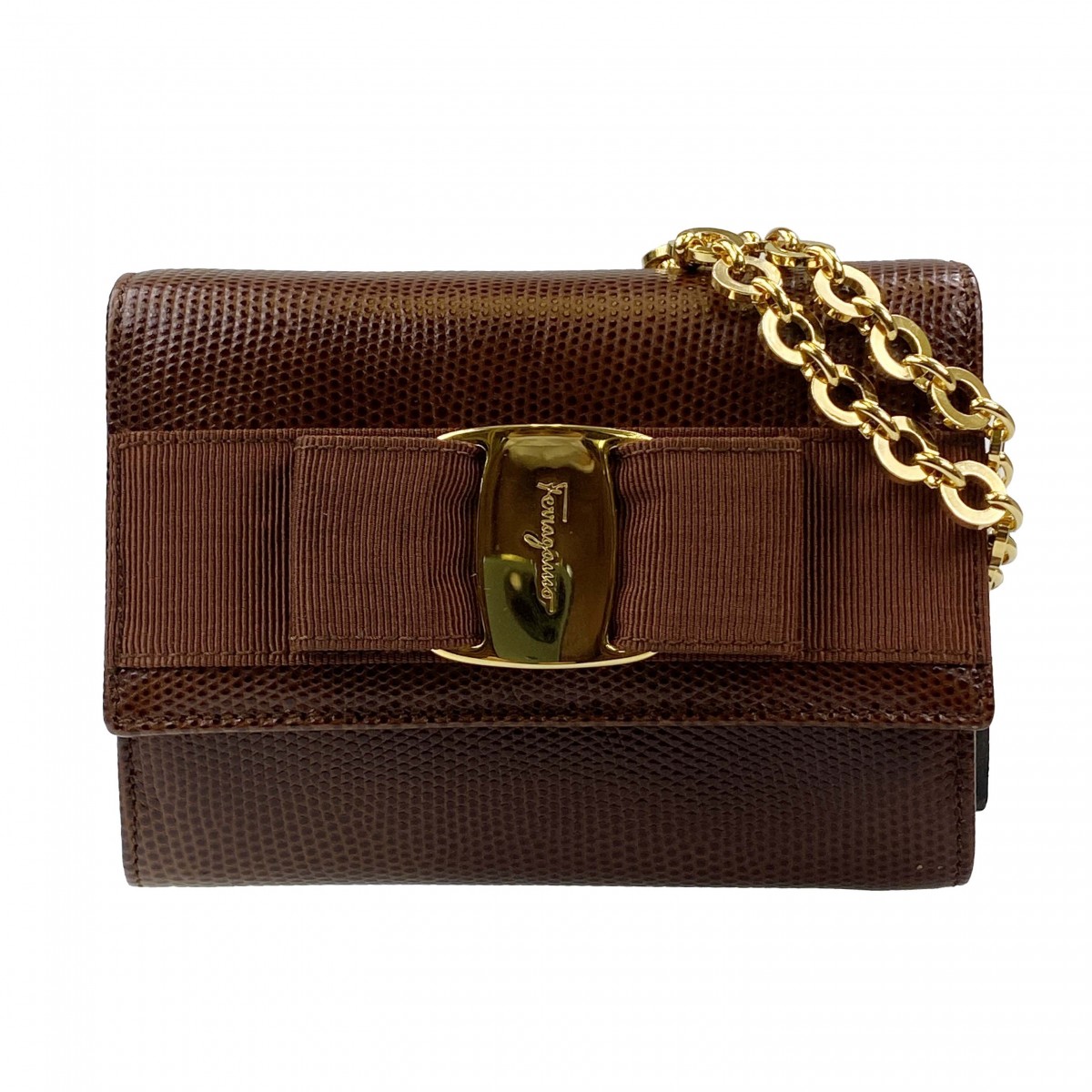 フェラガモ ヴァラ リボン ショルダーバッグ