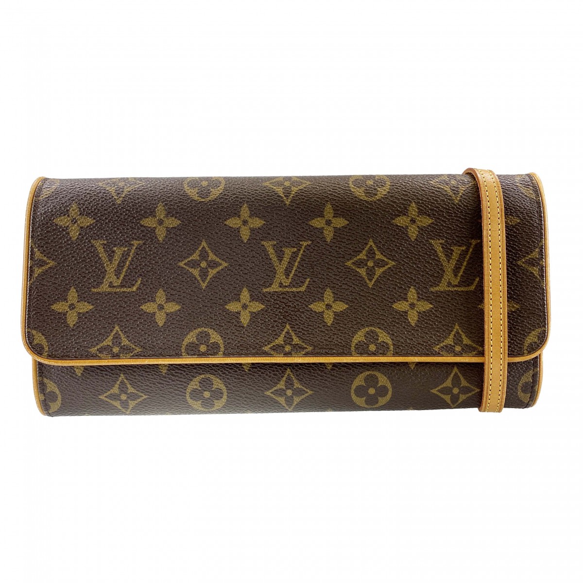 ルイ・ヴィトン モノグラム ポシェット ツインGM ブラウン ショルダーバッグ