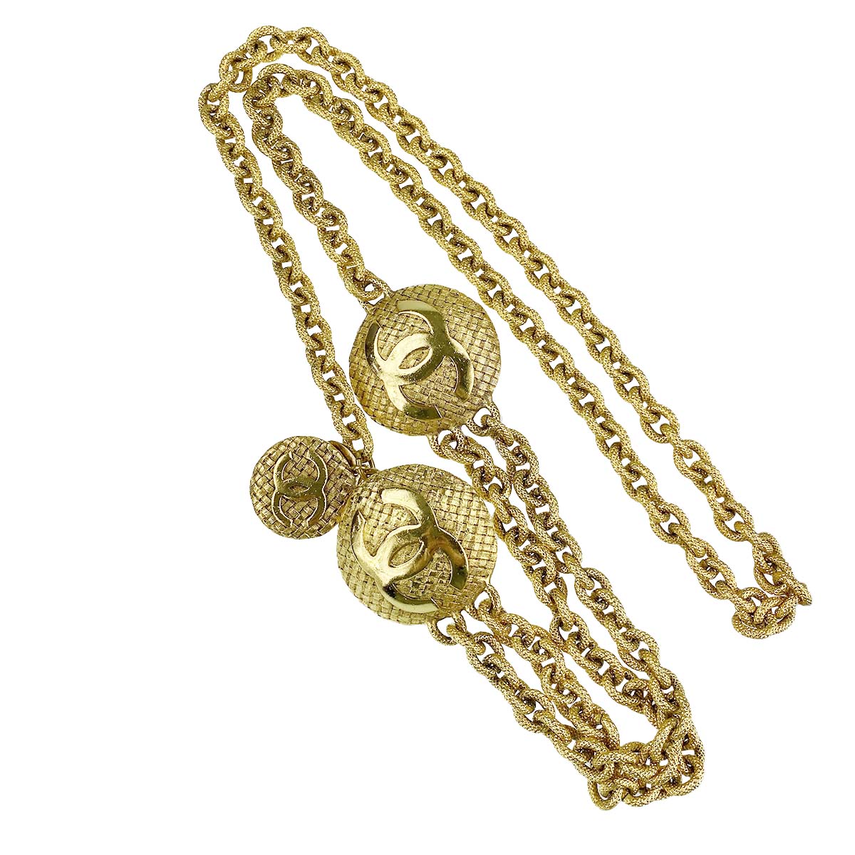 シャネル ゴールドメッキ CCロゴ ゴールド チェーンベルト