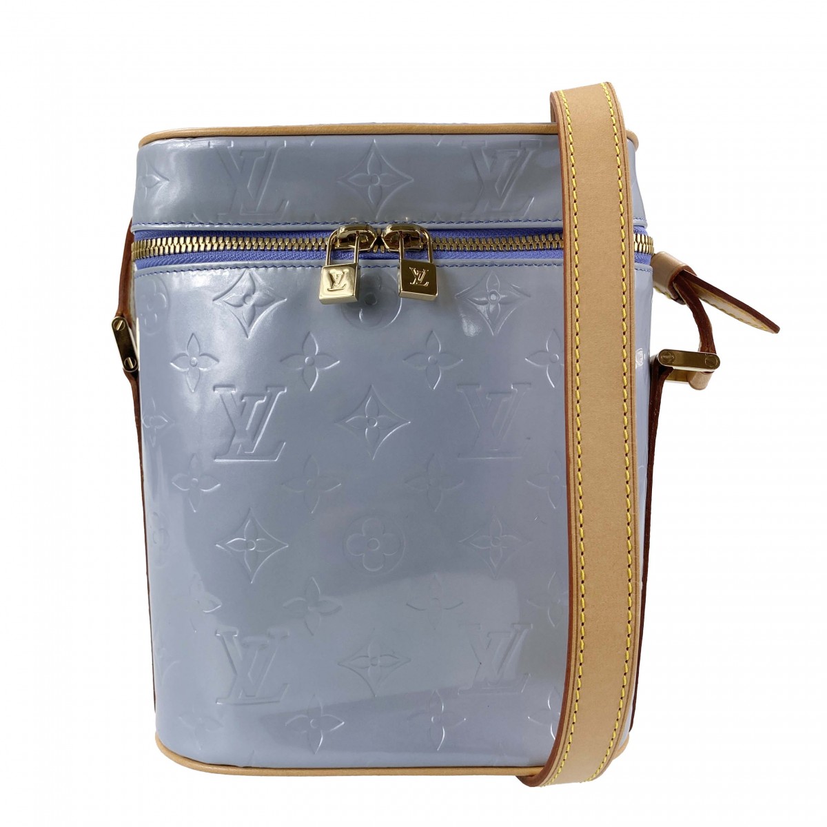 ルイ・ヴィトン モノグラム ヴェルニ サリヴァン ヴェルティカル ラヴァンド ショルダーバッグ