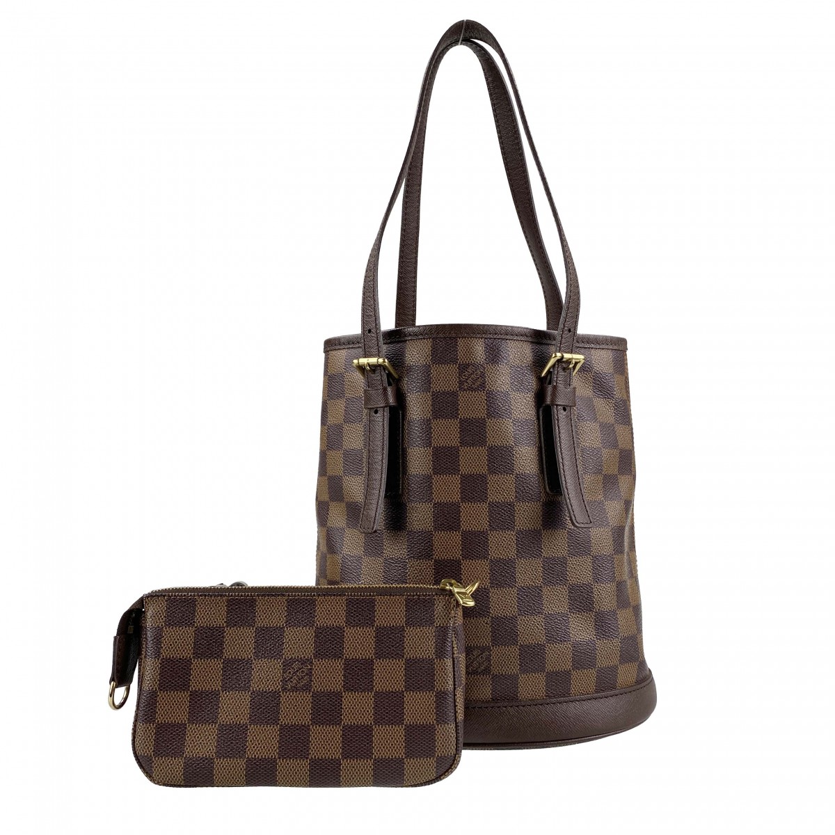 ルイ・ヴィトン ダミエ エベヌ マレ バケット ブラウン トートバッグ