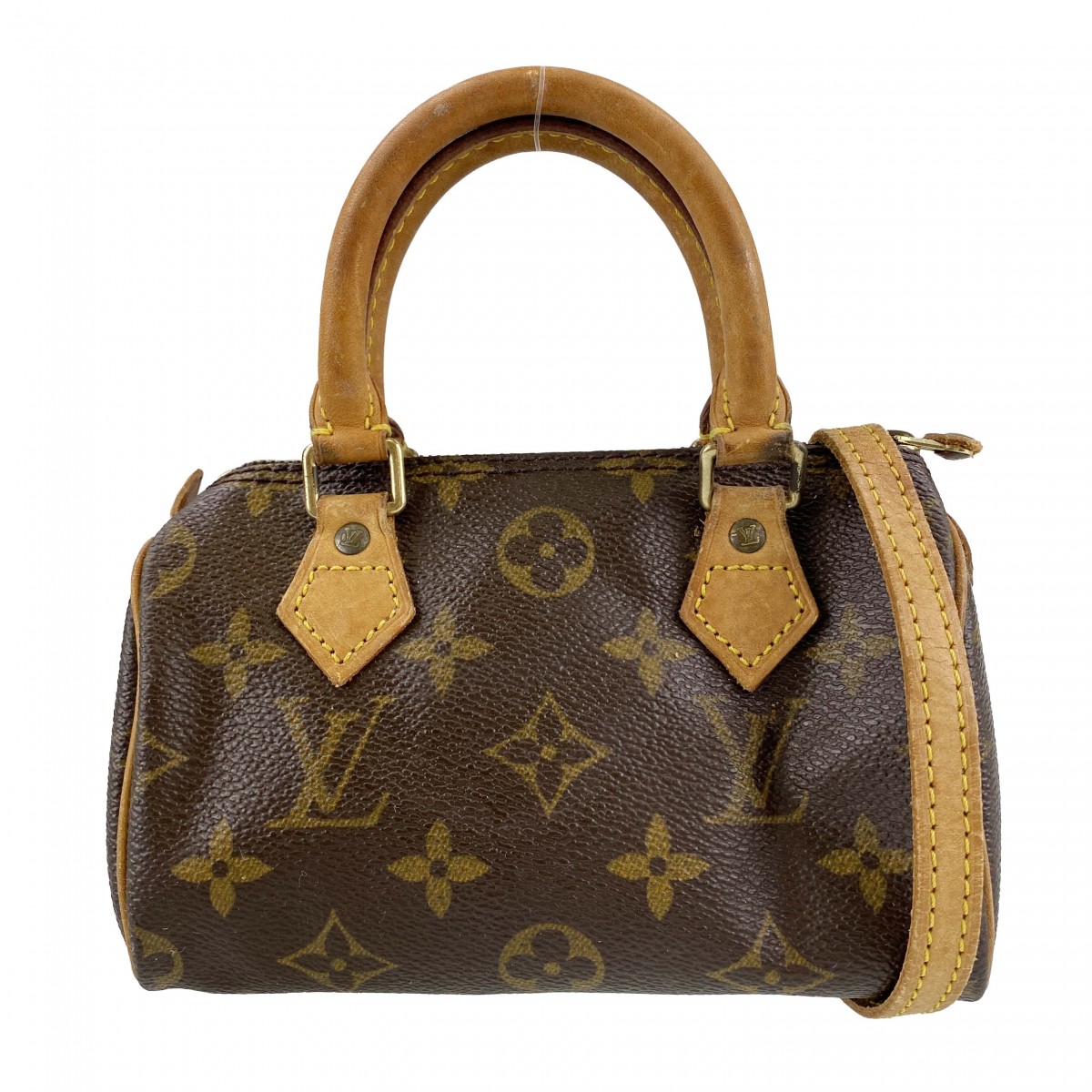 ルイ・ヴィトン モノグラム ミニスピーディ ブラウン 2WAY ハンドバッグ