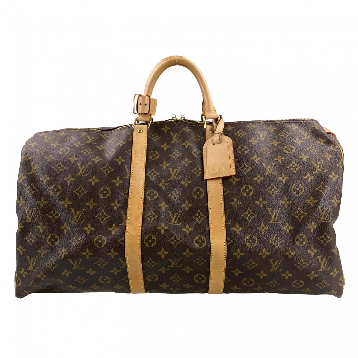 ルイ・ヴィトン モノグラム キーポル バンドリエール 55 ブラウン ボストンバッグ