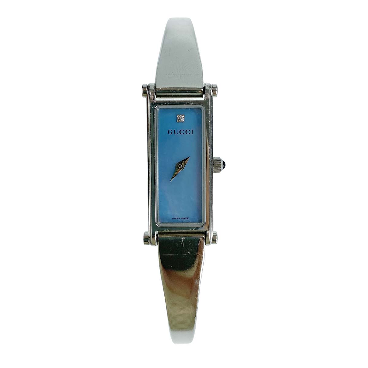 グッチ ブルーシェル バングルウォッチ 腕時計