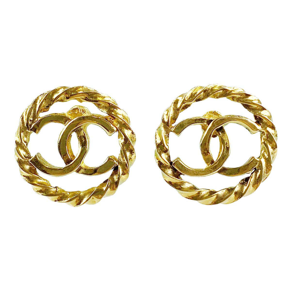 シャネル ゴールドメッキ CCロゴ ゴールド イヤリング