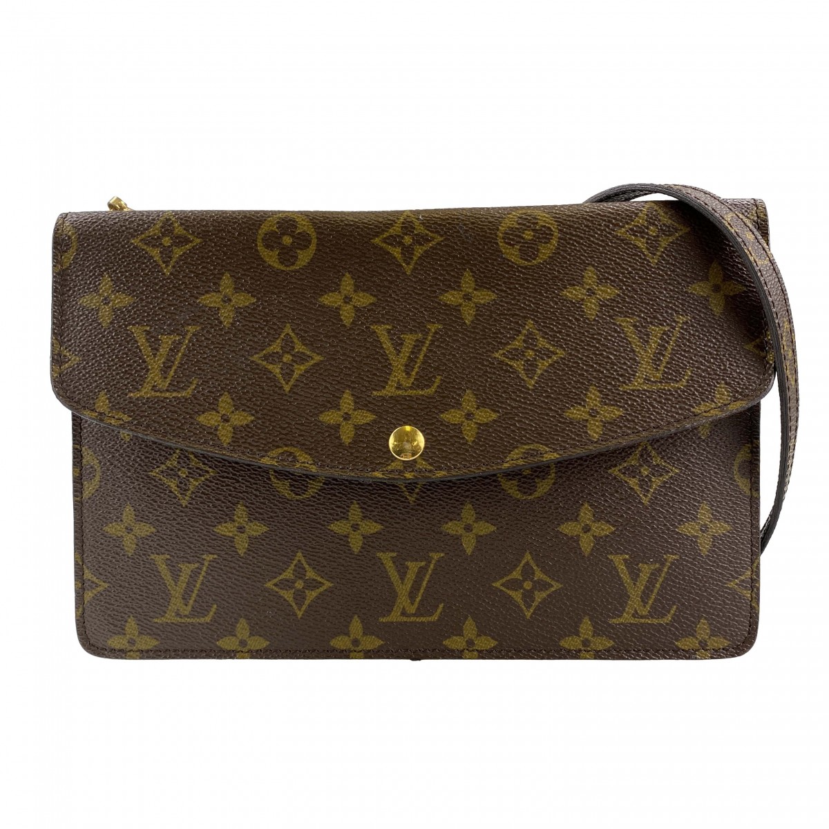 ルイ・ヴィトン モノグラム ダブルラバット ブラウン 2WAY ショルダーバッグ